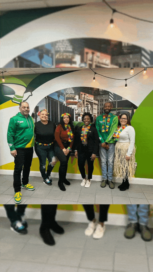 Check out a behind-the-scenes potluck at our corporate headquarters with a luau twist!