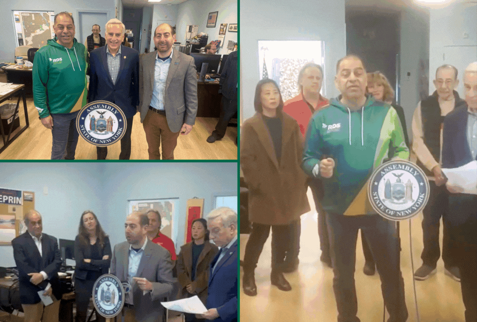 Community members and CEO Zogby rds delivery advocating against congestion pricing