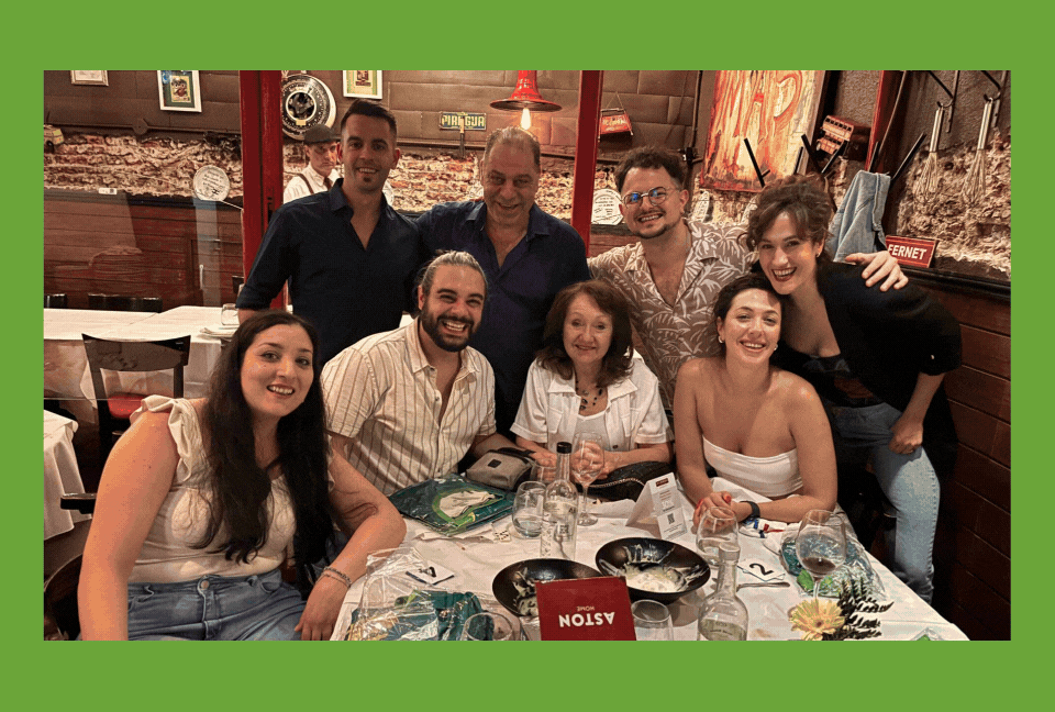team members in Argentina celebrating cultural traditions together.