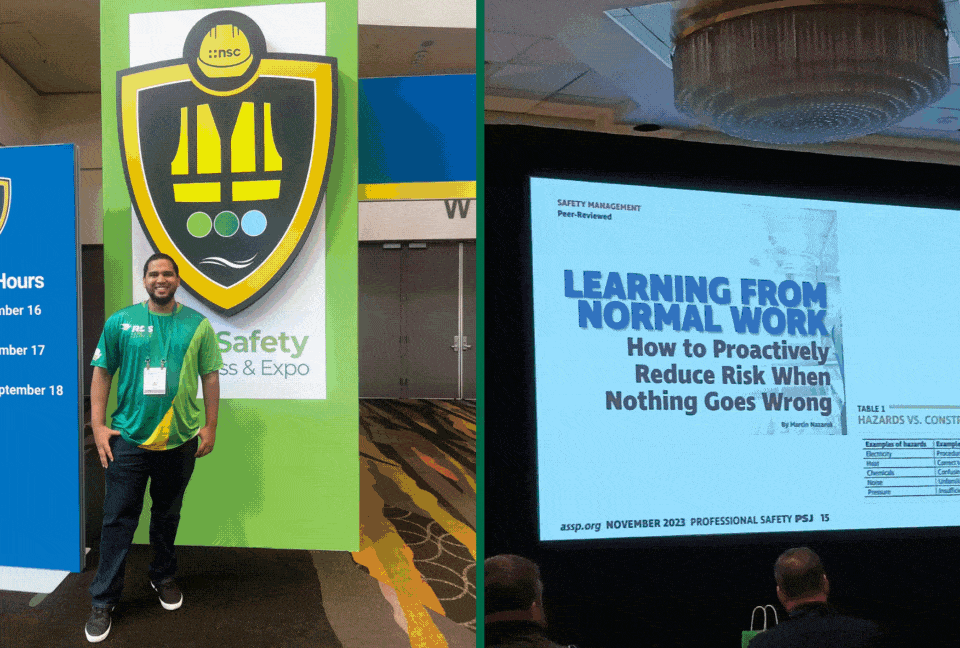 Safety Manager Javier at Pittsburgh Summit sharing logistics lessons on road safety and compliance